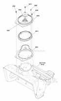 Chute Rotation Group - Manual Diagram and Parts List for SS822E 1695880 Snapper Snow Blower