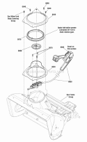 Chute Rotation Group - Remote Diagram and Parts List for SN822E  Snapper Snow Blower