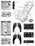 Decals Group Diagram and Parts List for SN822EX 1695884 Snapper Snow Blower