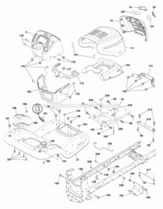 Part Location Diagram of 705101 Snapper Support Tank Rear