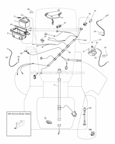 Part Location Diagram of 705434 Snapper Cable, Ground
