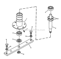 33 Spindle Assembly Diagram and Parts List for ESZT18336BVE 85697 Snapper Lawn Tractor