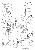 Engine Components Diagram and Parts List for SZT18426BVE 85681 Snapper Lawn Tractor