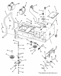 Rear Frame Assembly Diagram and Parts List for SZT18426BVE 85681 Snapper Lawn Tractor