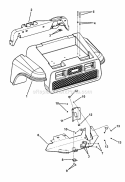 Front Clip Group (Dash) Diagram and Parts List for UVGT1621BV 7085903 Snapper Lawn Tractor