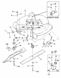 Deck Blade Interlock Diagram and Parts List for CV212PH  Snapper Lawn Mower