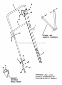 Handles Controls - Hand Propelled (Except Cv) Diagram and Parts List for SV212P  Snapper Lawn Mower