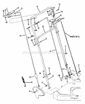 Handles Controls - Self Propelled (Except Cv) Diagram and Parts List for SV212P  Snapper Lawn Mower