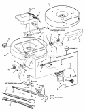 Cutting Decks  Deflector (28  33 Hi-Vac) Diagram and Parts List for 281323BVE 84876 Snapper Lawn Tractor