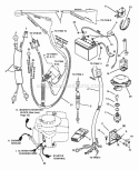 Electrical Systems (For 10  12 Hp Briggs) Diagram and Parts List for 301022BE 84701 Snapper Lawn Tractor