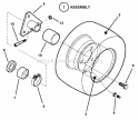 Wheels - Rear (Right Hand) Diagram and Parts List for 301022BE 84701 Snapper Lawn Tractor