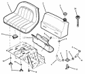Fuel Tank  Operators Seat Diagram and Parts List for 301022BE 84701 Snapper Lawn Tractor