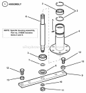 Spindle Diagram and Parts List for 301022BE 84701 Snapper Lawn Tractor