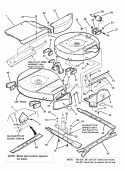 Cutting Decks Deflectors Diagram and Parts List for 301022BE 84701 Snapper Lawn Tractor