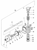 Gearbox Assembly Diagram and Parts List for W32142BV  Snapper Lawn Mower