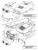 Hood Bumper Headlights  Components Diagram and Parts List for LT145H38GBV 84592 Snapper Lawn Tractor