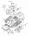 Blade Engagement  Transmission Controls Diagram and Parts List for LT145H38GBV 84592 Snapper Lawn Tractor