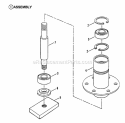 Spindle Assembly - 42 Cutting Deck Diagram and Parts List for WLT160H42GBV 84658 Snapper Lawn Tractor