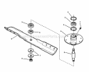 Spindle- 38 Cutting Deck Diagram and Parts List for LT145H38HBV  Snapper Lawn Tractor