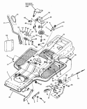 Blade Engagement  Transmission Controls Diagram and Parts List for LT145H38HBV  Snapper Lawn Tractor