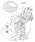 Steering Wheel Console Fuel Tank Diagram and Parts List for WLT160H42GBV 84658 Snapper Lawn Tractor
