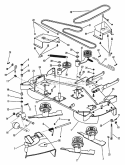 48 Cutting Deck Belts Brakes Diagram and Parts List for WLT180H48GBV2 84659 Snapper Lawn Tractor