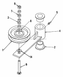 48 Drive Idler Assembly Diagram and Parts List for WLT180H48GBV2 84659 Snapper Lawn Tractor