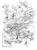 Frame Clutch Brake  Steering Components Diagram and Parts List for LT180H42IBV2 84896 Snapper Lawn Tractor