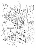 Main Case Diagram and Parts List for EM250821BE 84587 Snapper Lawn Tractor