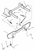 Blade Stop Pedals Diagram and Parts List for EM250821BE 84587 Snapper Lawn Tractor