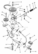 Belts Brakes Interlock Diagram and Parts List for EM250821BE 84587 Snapper Lawn Tractor