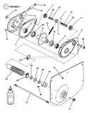 Chain Case LH Fender Diagram and Parts List for EM250821BE 84587 Snapper Lawn Tractor