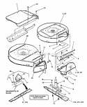 Cutting Decks Deflectors Diagram and Parts List for EM250821BE 84587 Snapper Lawn Tractor