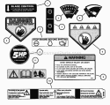 Decals Diagram and Parts List for WMRP216517B 84757 Snapper Lawn Mower