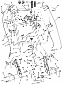 Handles  Controls (2003 Model Year) Diagram and Parts List for WMRP216517B 84757 Snapper Lawn Mower