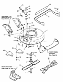 Cutting Deck Blade Diagram and Parts List for WMRP216517B 84757 Snapper Lawn Mower
