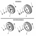 Rear Wheels Diagram and Parts List for WMRP216517B 84757 Snapper Lawn Mower