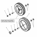 Front Wheels Diagram and Parts List for WMRP216517B 84757 Snapper Lawn Mower
