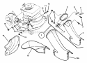 Side Chute Adapter Diagram and Parts List for 215012  Snapper Lawn Mower