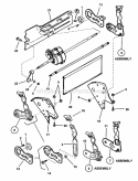 Rear Wheel Brackets Latches Diagram and Parts List for 216517B 84322 Snapper Lawn Mower