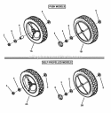 Rear Wheels Diagram and Parts List for 216517B 84322 Snapper Lawn Mower
