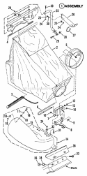 Accessories - Grass Catcher Diagram and Parts List for Y30081B  Snapper Lawn Mower