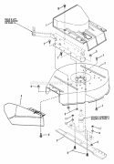 Cutting Deck Blade Diagram and Parts List for Y30081B  Snapper Lawn Mower