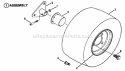 Rear Wheels Diagram and Parts List for GYT16333  Snapper Lawn Tractor