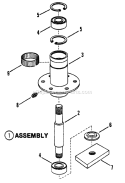 Spindle Assembly (41  48 Outboard) Diagram and Parts List for YT16483  Snapper Lawn Tractor
