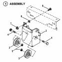 Mule Drive Assembly Diagram and Parts List for HT18480 82829 Snapper Lawn Tractor