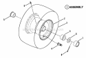 Front Wheels Diagram and Parts List for HT18480 82829 Snapper Lawn Tractor