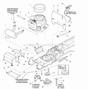Engine Group - 18Hp Briggs  Stratton Diagram and Parts List for YT1840 2690073 Snapper Lawn Tractor