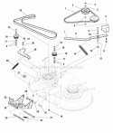 40 Mower Deck - Belt Idle Arm  Hitch Diagram and Parts List for YT1840 2690073 Snapper Lawn Tractor