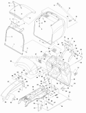 Hopper Group - Serviceable Screen Diagram and Parts List for YT1840 2690073 Snapper Lawn Tractor